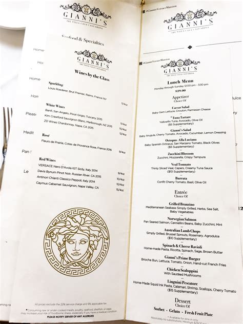 versace mansion room price|versace mansion menu.